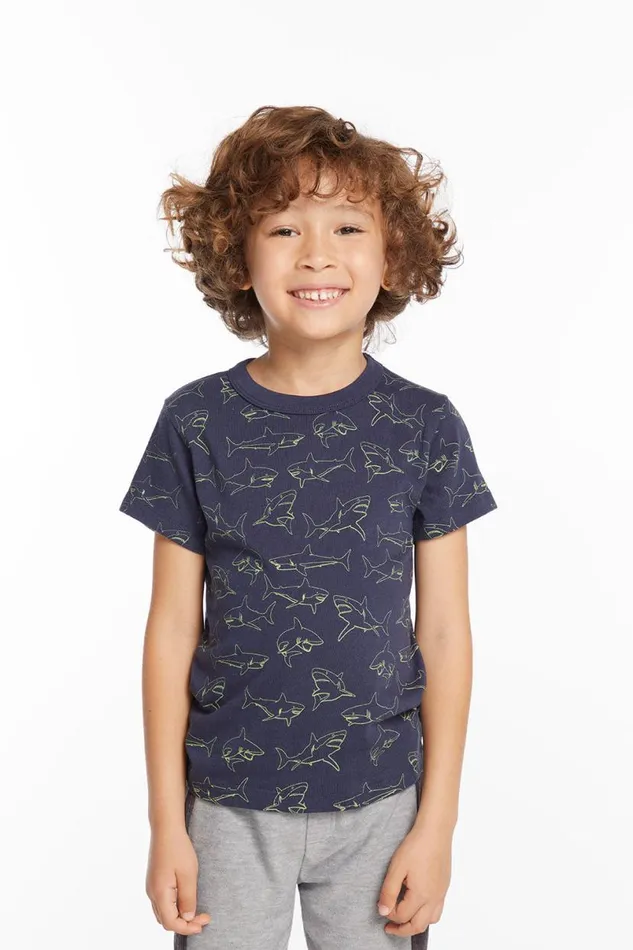 Kids Boys Chaser Brand Sharks Boys Tee