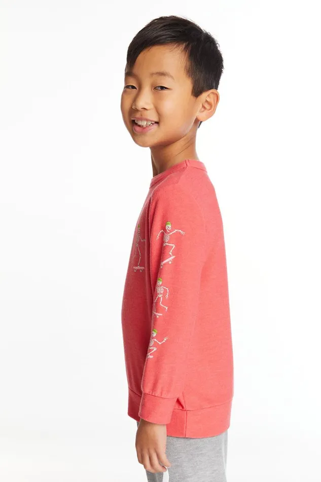 Kids Boys Chaser Brand Skeleton Skater Boys Long Sleeve
