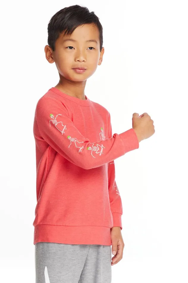 Kids Boys Chaser Brand Skeleton Skater Boys Long Sleeve