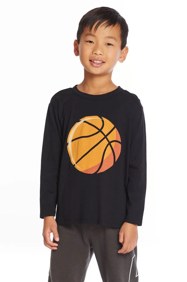 Kids Boys Chaser Brand Slam Dunks Boys Long Sleeve Crew Neck Tee