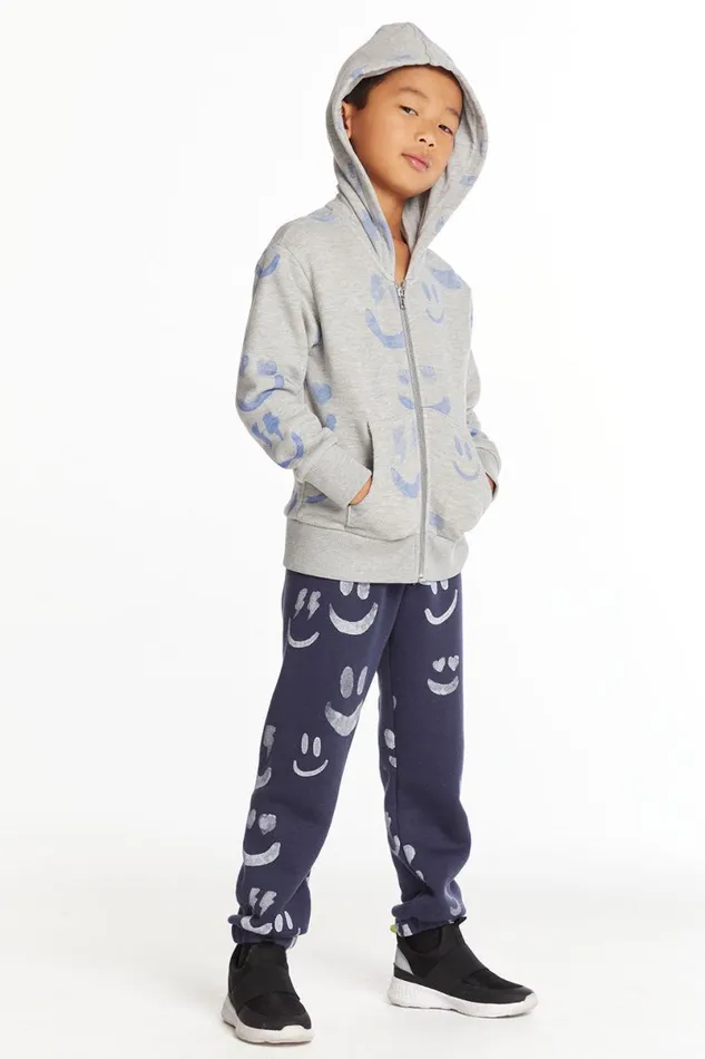 Kids Boys Chaser Brand Smiles Boys Zip Up Hoodie
