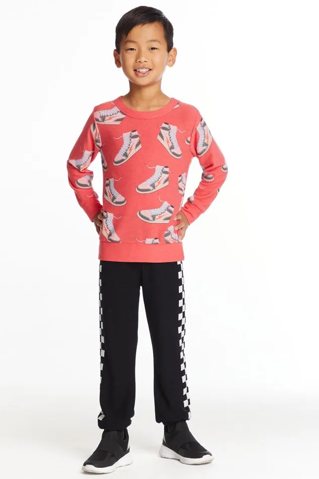 Kids Boys Chaser Brand Sneaker Time Boys Long Sleeve Tee