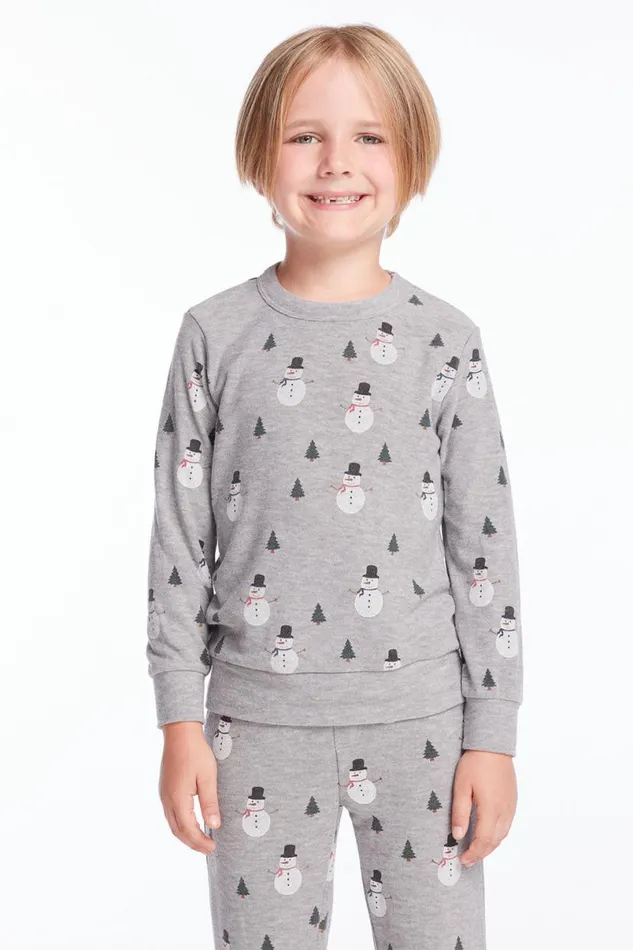 Kids Boys Chaser Brand Snow Daze Boys Long Sleeve