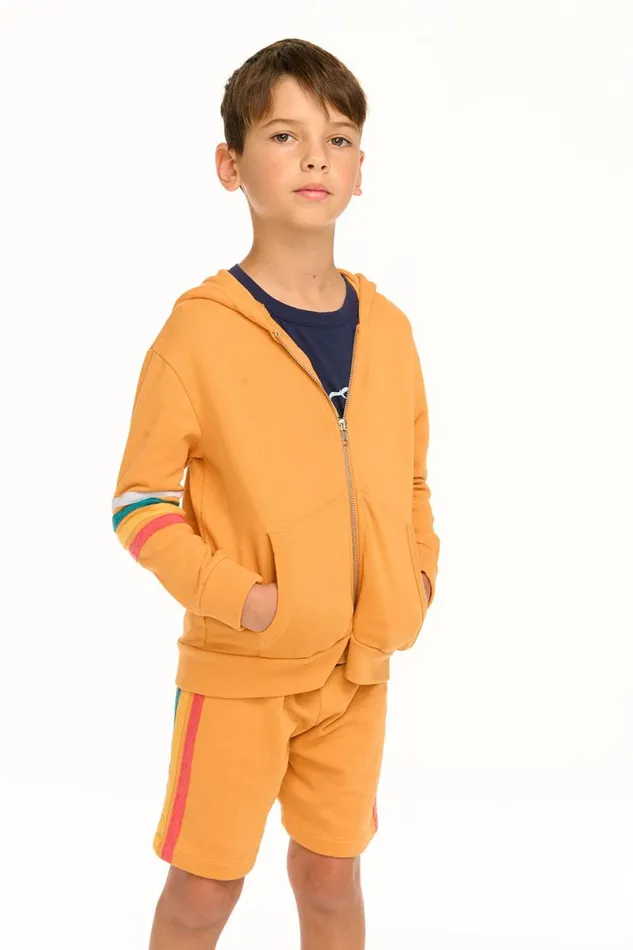 Kids Boys Chaser Brand Socal Stripe ZipUp Hoodie