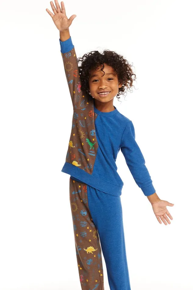Kids Boys Chaser Brand Space Dinosaurs Long Sleeve