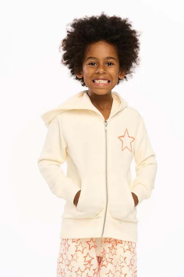 Kids Boys Chaser Brand Star Paxton Zip Up Hoodie