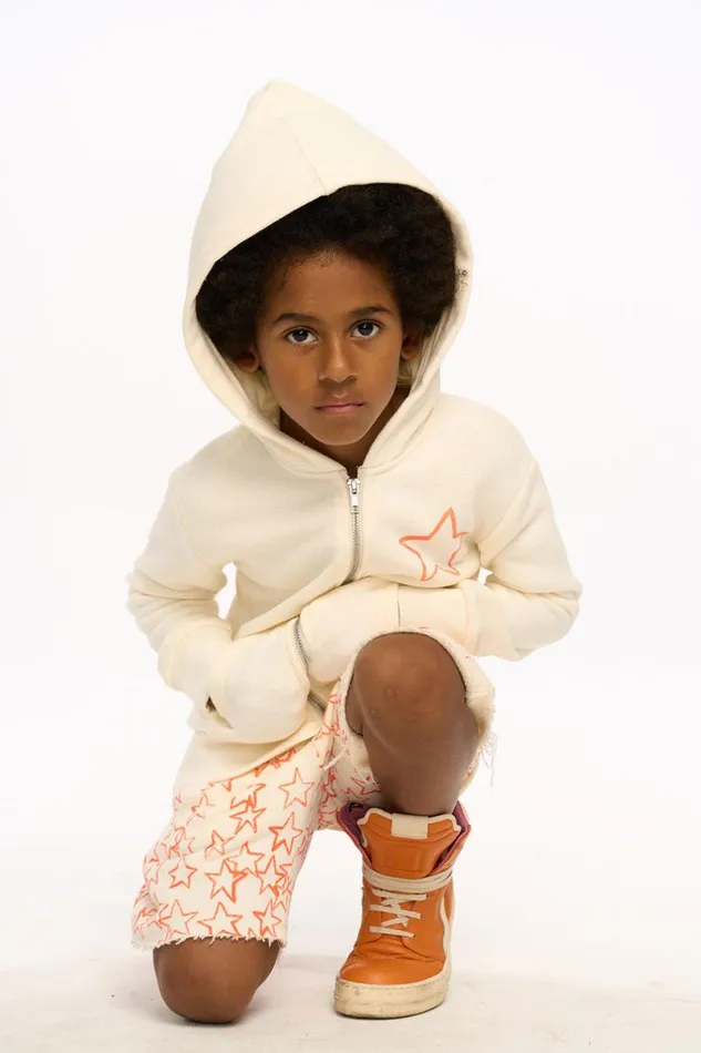 Kids Boys Chaser Brand Star Paxton Zip Up Hoodie