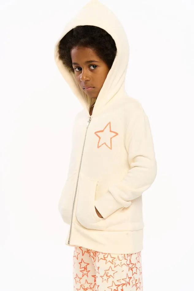 Kids Boys Chaser Brand Star Paxton Zip Up Hoodie