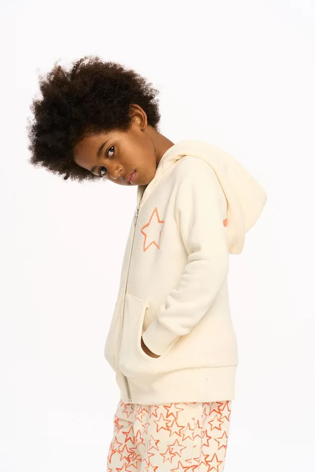 Kids Boys Chaser Brand Star Paxton Zip Up Hoodie
