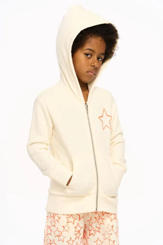 Kids Boys Chaser Brand Star Paxton Zip Up Hoodie