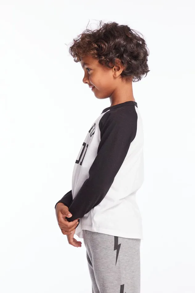 Kids Boys Chaser Brand Thankful Dude Boys Baseball Tee