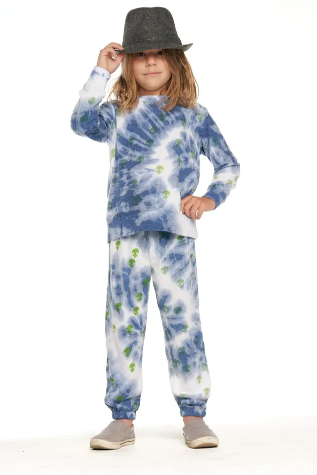 Kids Boys Chaser Brand Tie Dye Alien Pants