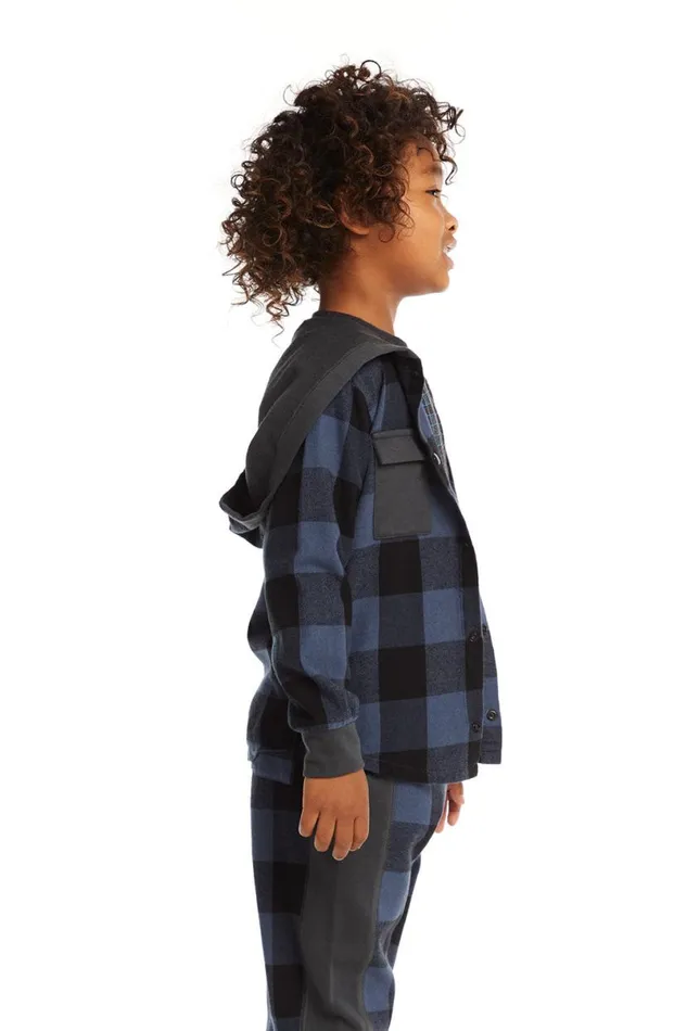 Kids Boys Chaser Brand Tom Ghost Plaid Button Down