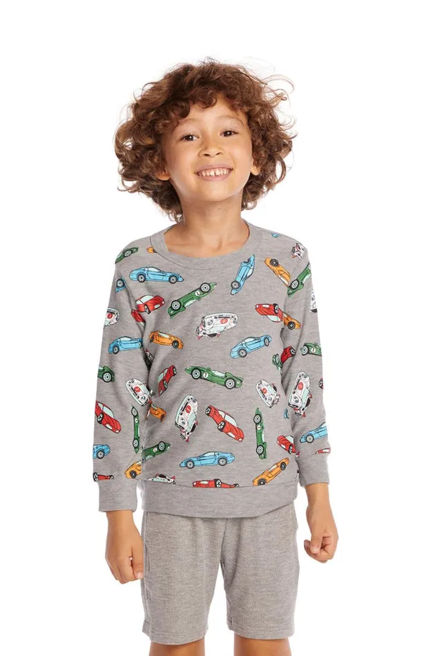Kids Boys Chaser Brand Traffic Jam Boys Long Sleeve Pullover