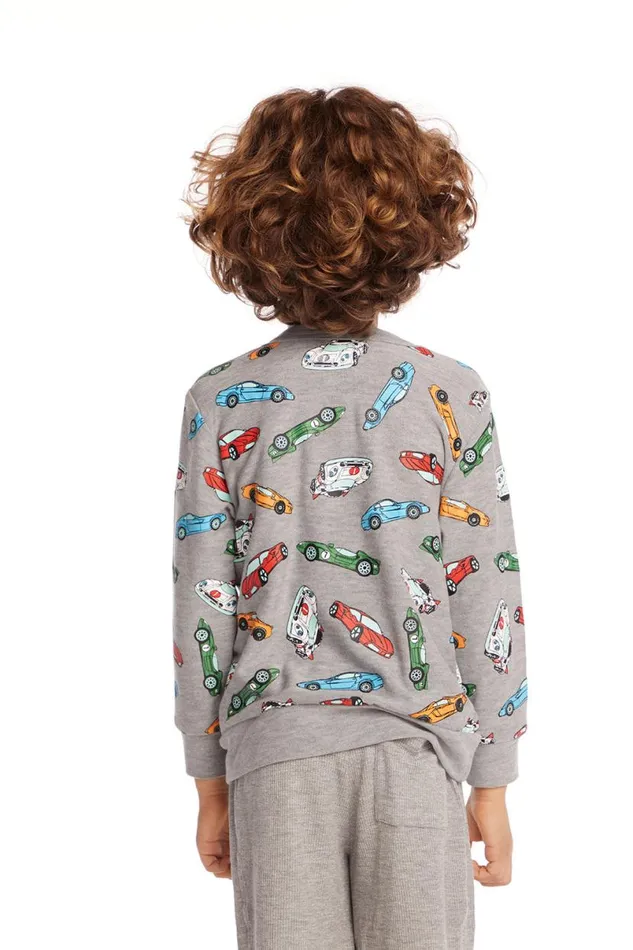Kids Boys Chaser Brand Traffic Jam Boys Long Sleeve Pullover