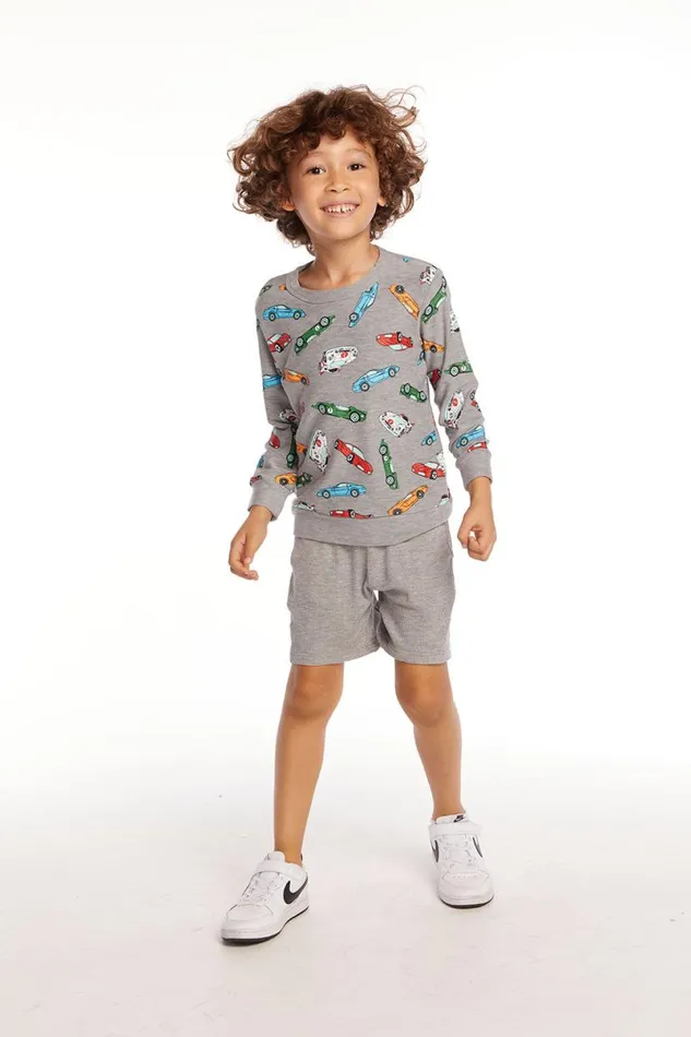 Kids Boys Chaser Brand Traffic Jam Boys Long Sleeve Pullover