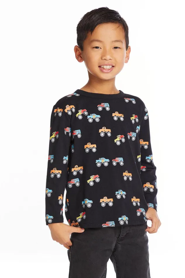 Kids Boys Chaser Brand Truck Jam Boys Long Sleeve Crew Neck