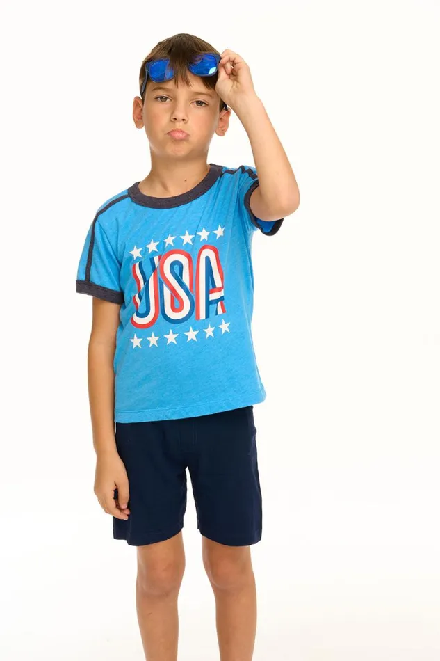 Kids Boys Chaser Brand USA Recycled Vintage Jersey Tee