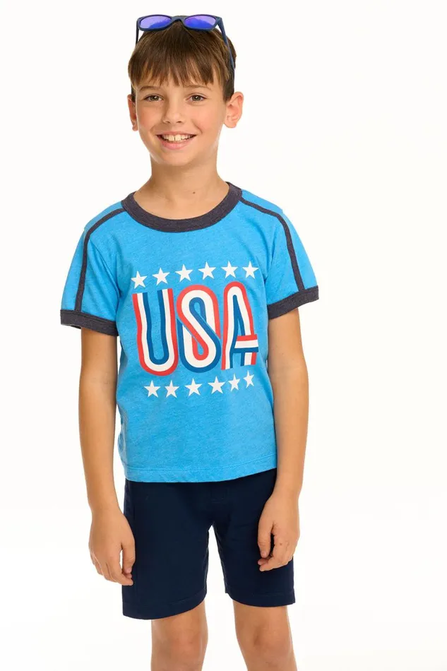Kids Boys Chaser Brand USA Recycled Vintage Jersey Tee
