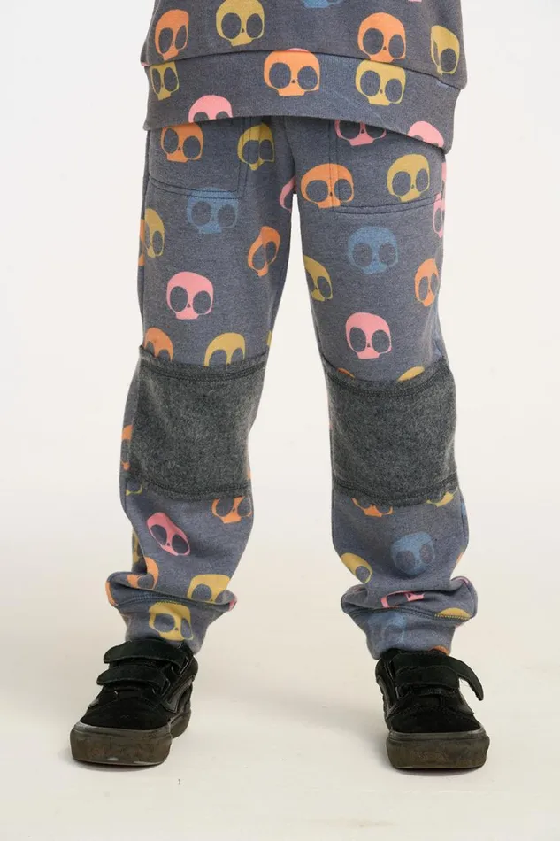 Kids Boys Chaser Brand Vintage Fleece Skull Candy Pant