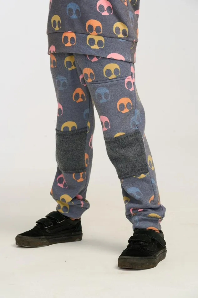Kids Boys Chaser Brand Vintage Fleece Skull Candy Pant