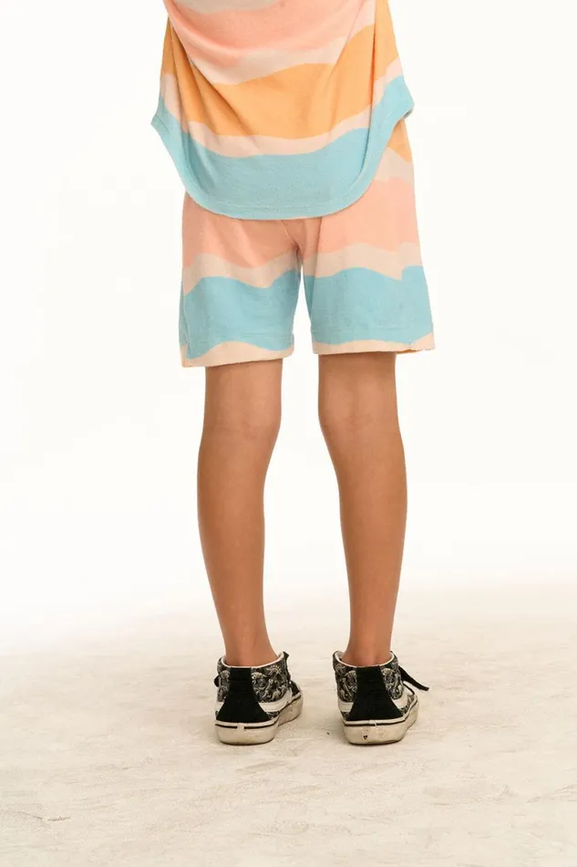 Kids Boys Chaser Brand Welt Wavy Stripe Pocket Shorts