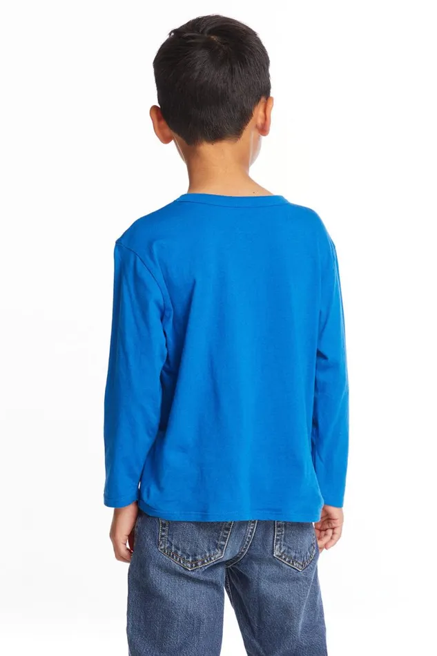 Kids Boys Chaser Brand Whats Poppin039 Boys Long Sleeve Crew Neck Tee