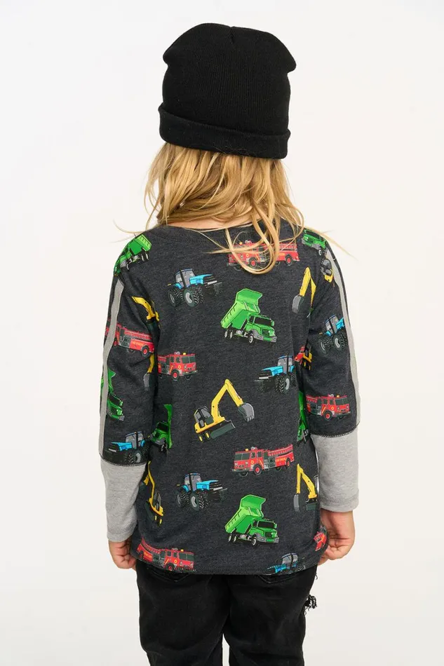 Kids Boys Chaser Brand Work Trucks Long Sleeve