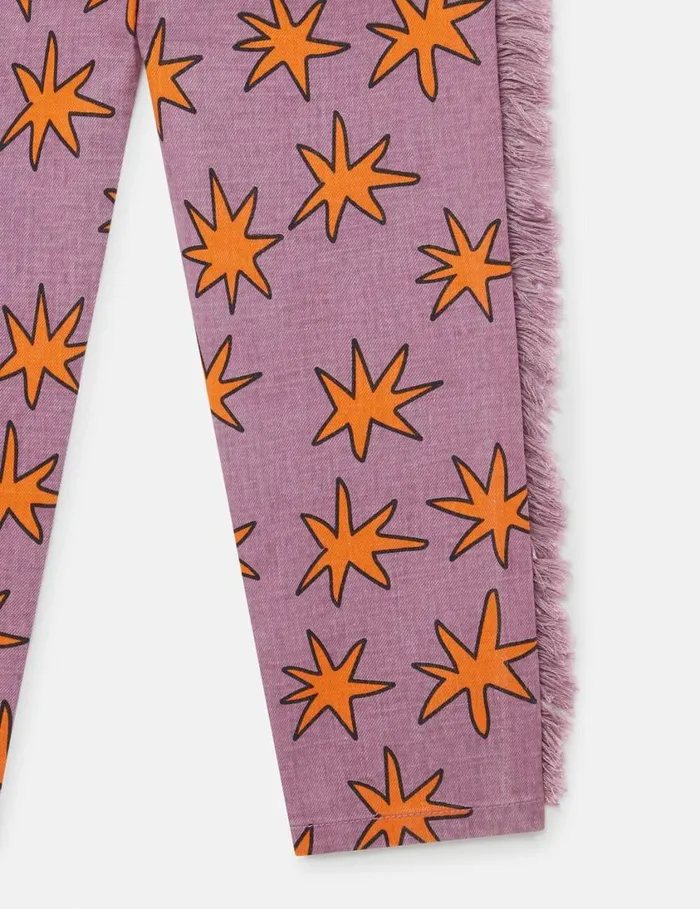 Kids Bright Stars Fringe Denim Jeans Violet Multi Stella McCartney Pants and Shorts