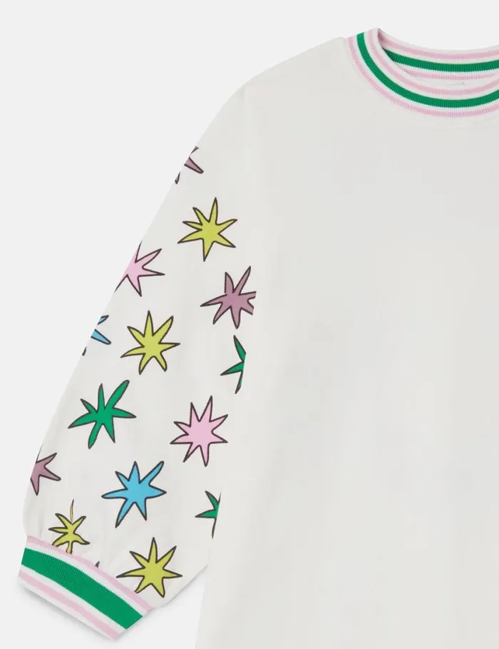 Kids Bright Stars Sweatshirt Dress Cream Stella McCartney Dresses and Jumpsuits Kids Bright Stars Sweatshirt Dress Cream Stella McCartney Dresses and Jumpsuits