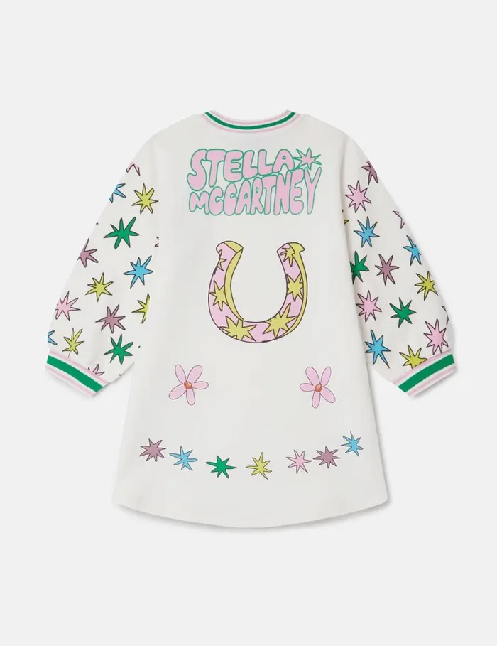 Kids Bright Stars Sweatshirt Dress Cream Stella McCartney Dresses and Jumpsuits Kids Bright Stars Sweatshirt Dress Cream Stella McCartney Dresses and Jumpsuits