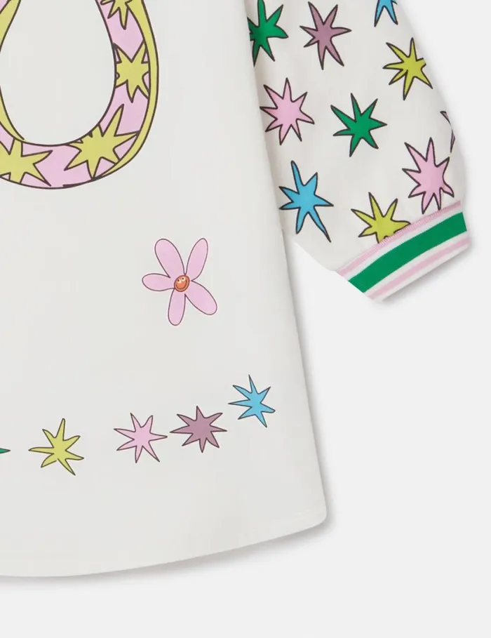 Kids Bright Stars Sweatshirt Dress Cream Stella McCartney Dresses and Jumpsuits Kids Bright Stars Sweatshirt Dress Cream Stella McCartney Dresses and Jumpsuits