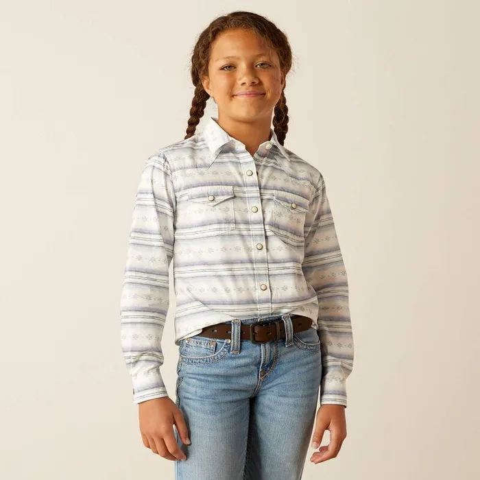 Kids Button Down Shirts Ariat Alyssa Shirt Geo Stream Serape