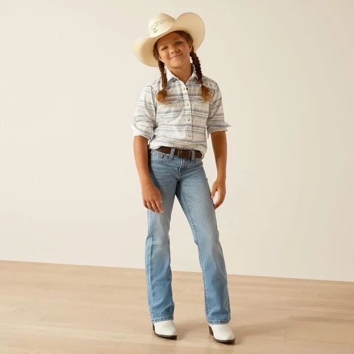 Kids Button Down Shirts Ariat Alyssa Shirt Geo Stream Serape
