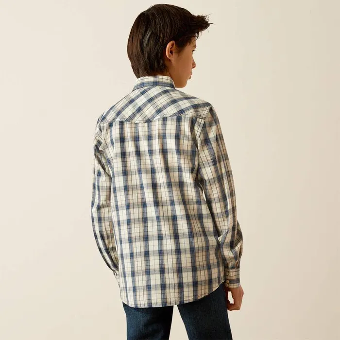 Kids Button Down Shirts Ariat Hampton Retro Fit Shirt Navy Kids Button Down Shirts Ariat Hampton Retro Fit Shirt Navy