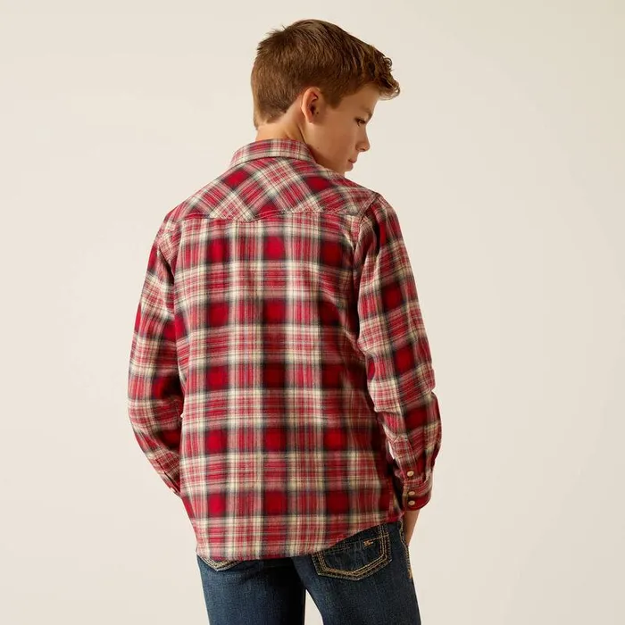 Kids Button Down Shirts Ariat Herschel Retro Fit Shirt Chili Pepper