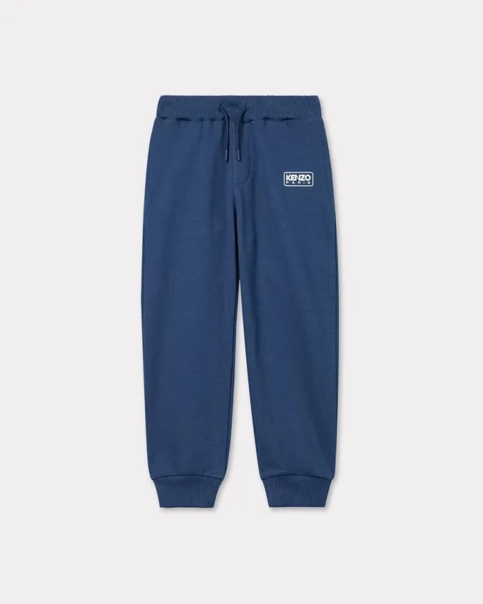 Kids Cotton Jogging Bottoms Blue Black Kenzo Pants And Shorts
