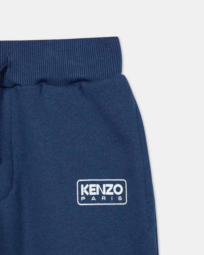Kids Cotton Jogging Bottoms Blue Black Kenzo Pants And Shorts