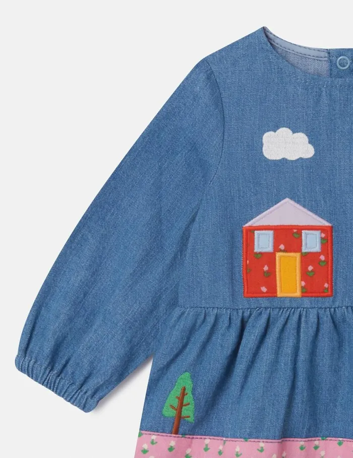 Kids Farmyard Appliqu LongSleeve Dress Multicolour Stella McCartney Baby Girls Kids Farmyard Appliqu LongSleeve Dress Multicolour Stella McCartney Baby Girls