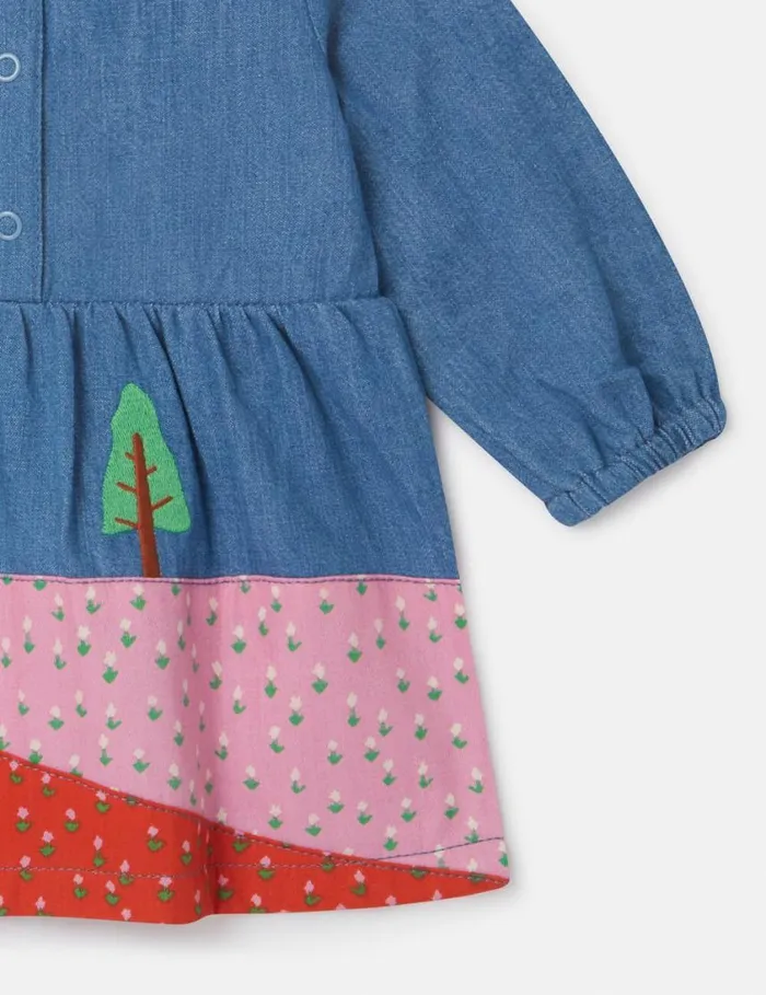 Kids Farmyard Appliqu LongSleeve Dress Multicolour Stella McCartney Baby Girls Kids Farmyard Appliqu LongSleeve Dress Multicolour Stella McCartney Baby Girls
