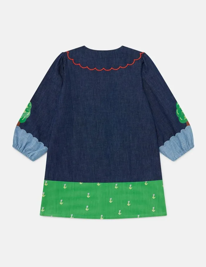 Kids Farmyard Appliqu LongSleeve Dress Multicolour Stella McCartney Dresses and Jumpsuits