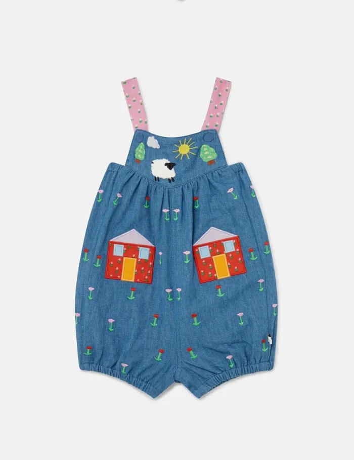 Kids Farmyard Appliqu Overalls Multicolour Stella McCartney Baby Girls
