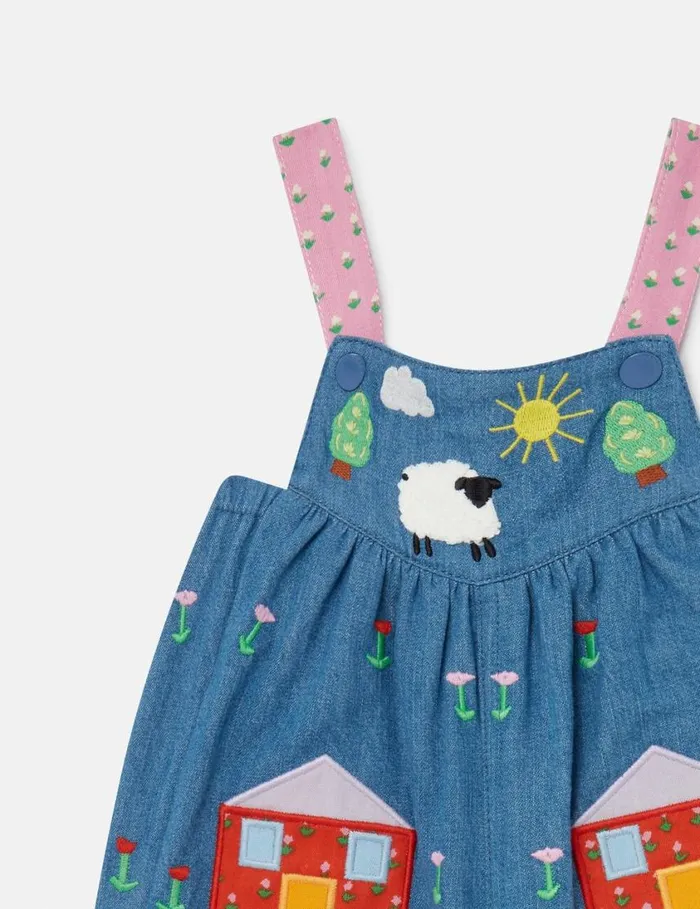 Kids Farmyard Appliqu Overalls Multicolour Stella McCartney Baby Girls