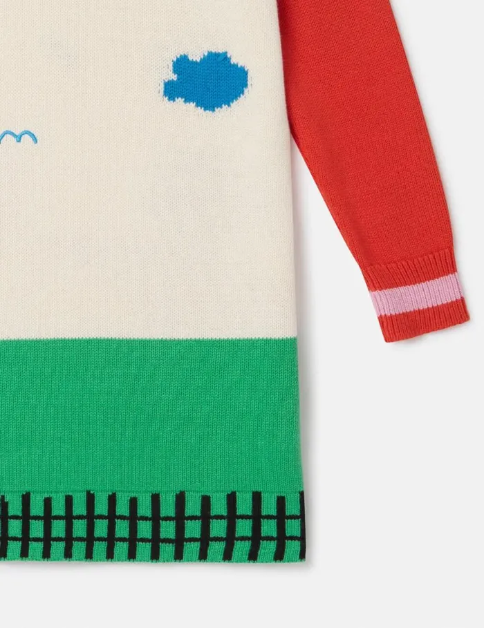Kids Farmyard Graphic Knitted Dress Multicolour Stella McCartney Dresses and Jumpsuits