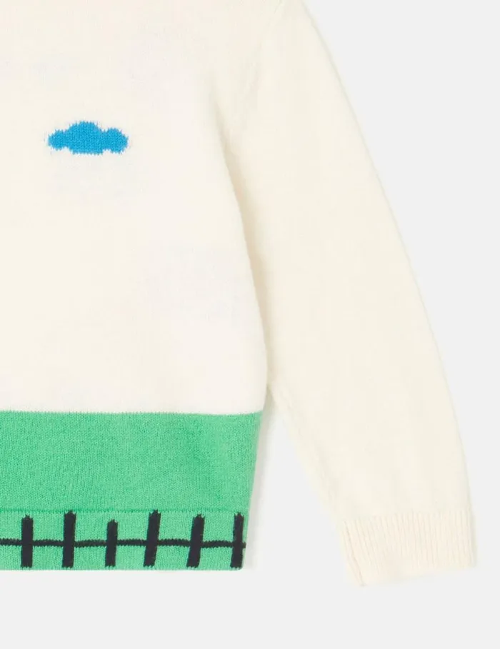 Kids Farmyard Graphic Knitted Sweater Multicolour Stella McCartney Baby Girls Kids Farmyard Graphic Knitted Sweater Multicolour Stella McCartney Baby Girls