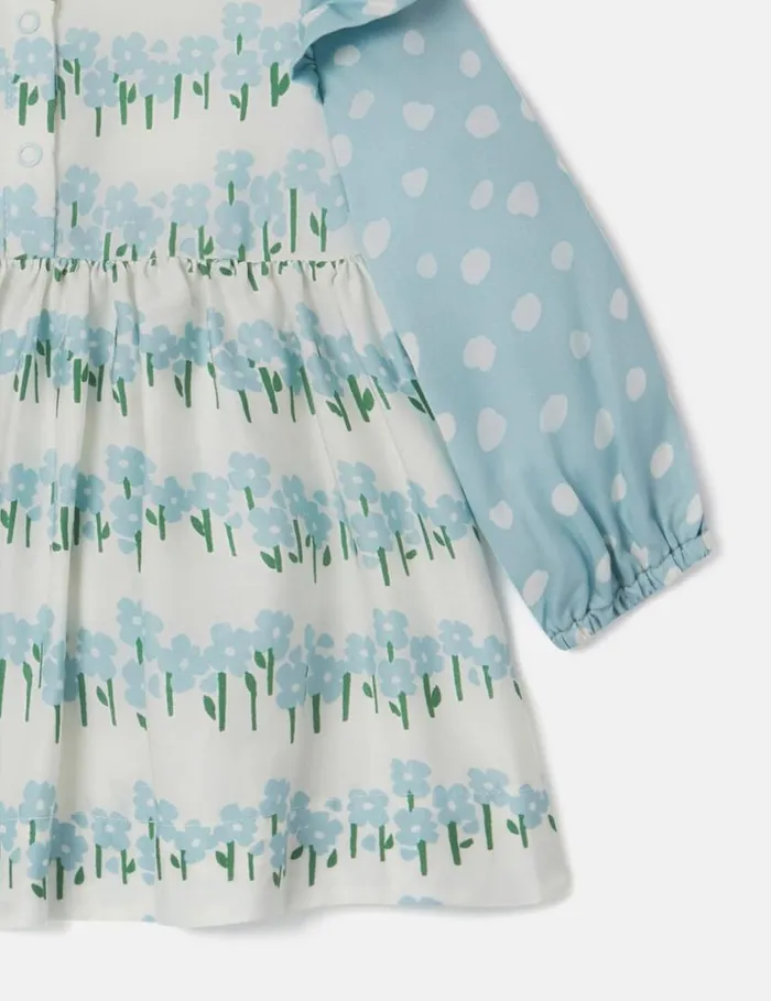 Kids Floral Pattern Dress And Bloomers Set Cream And Blue Stella McCartney Baby Girls Kids Floral Pattern Dress And Bloomers Set Cream And Blue Stella McCartney Baby Girls