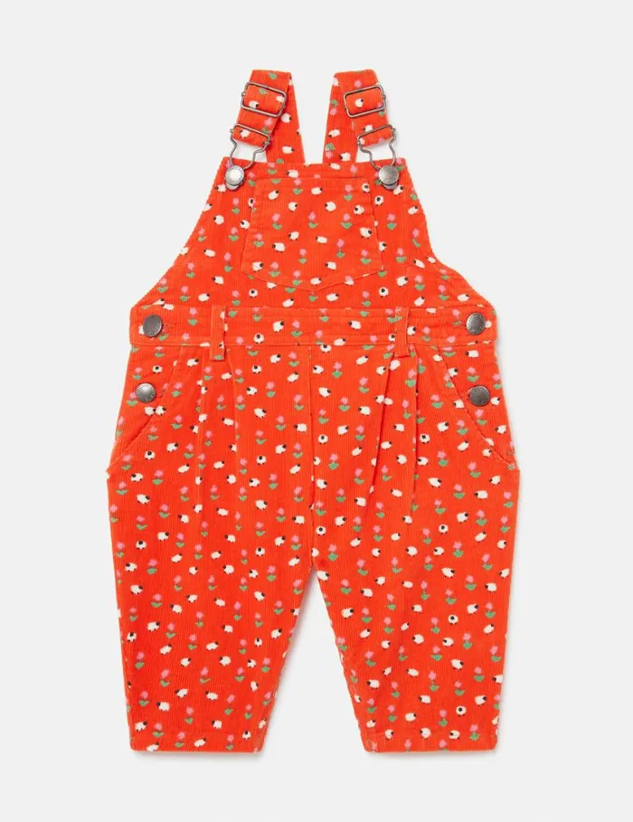 Kids Floral Pattern Overalls Red Stella McCartney Baby Girls