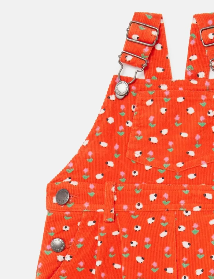 Kids Floral Pattern Overalls Red Stella McCartney Baby Girls