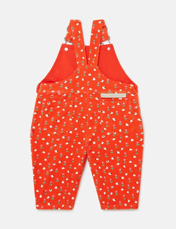 Kids Floral Pattern Overalls Red Stella McCartney Baby Girls