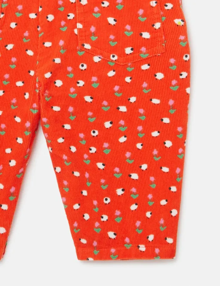 Kids Floral Pattern Overalls Red Stella McCartney Baby Girls